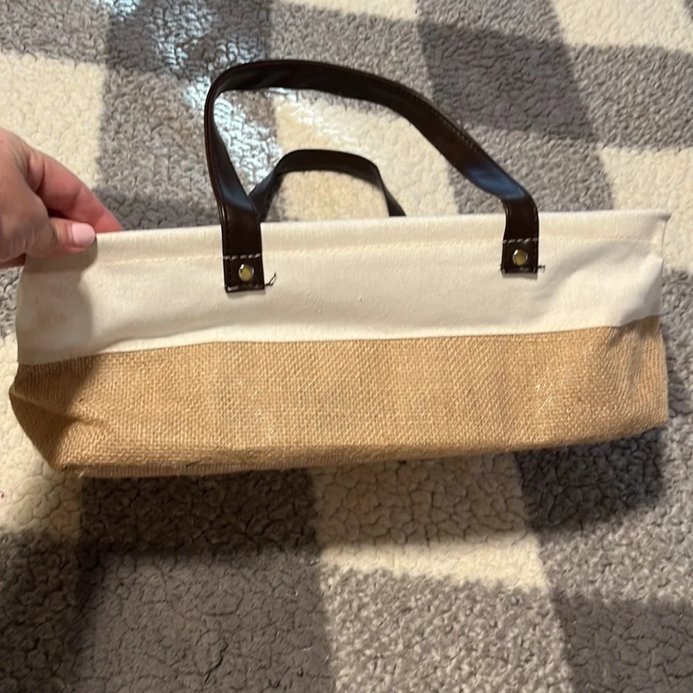Burlap style Gift Bag or Basket